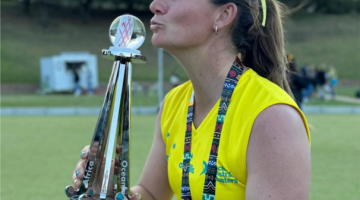 Pictured is Casey Miles back in 2024 when she proudly wore the green and gold for the first time.