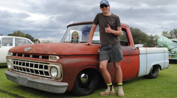 Sponsored by the Parkes Leagues Club the Encouragement Award was presented to Luke Holland from Eugowra with his 1965 Ford F100.